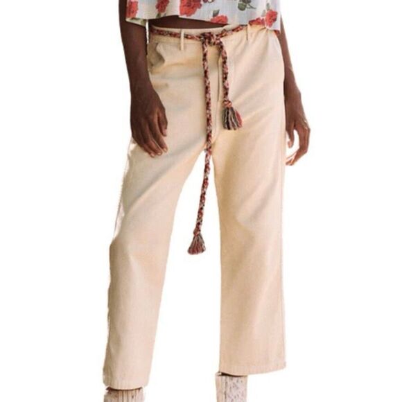 The Great. Ranger Chino Khaki Tan High Rise 100% Cotton Pants NWT Size 27 - Picture 1 of 8